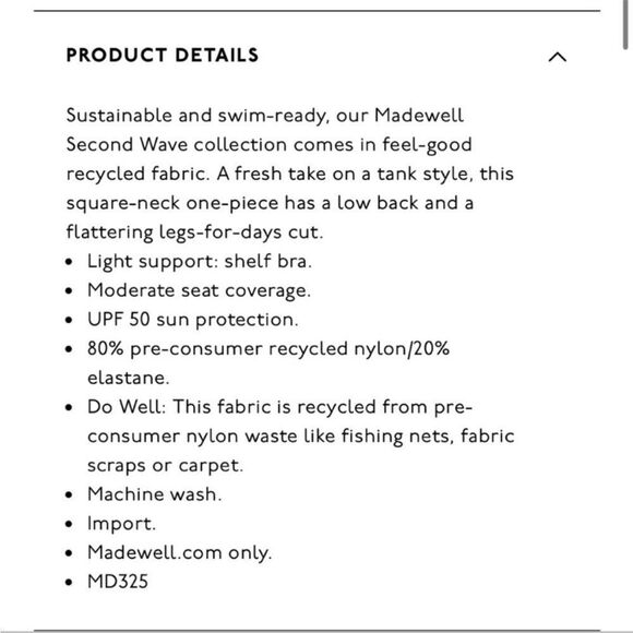 NWT Madewell Square Neck One Piece Pink Swimsuit - Picture 13 of 13